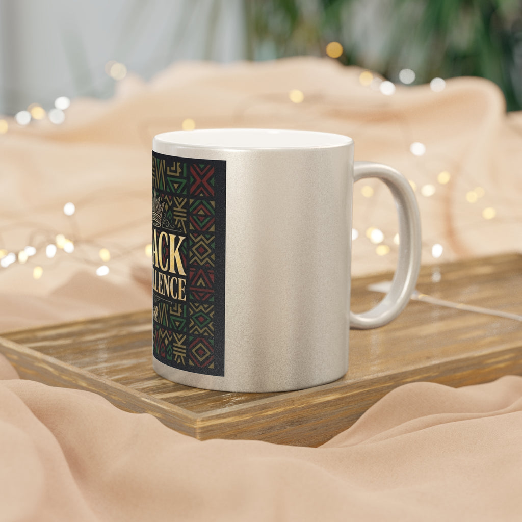 Black Excellence Metallic Mug (Silver\Gold)